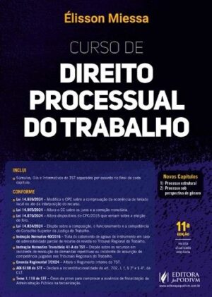 CURSO DE DIREITO PROCESSUAL DO TRABALHO