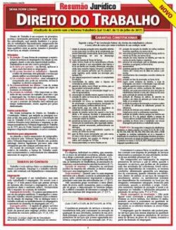 RESUMAO JURIDICO - NOVO DIREITO DO TRABALHO