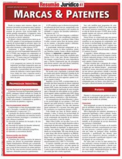 RESUMAO JURIDICO 41 - MARCAS E PATENTES