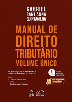 MANUAL DE DIREITO TRIBUTARIO - VOLUME UNICO