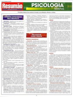 RESUMAO HUMANAS - PSICOLOGIA TERAPIAS