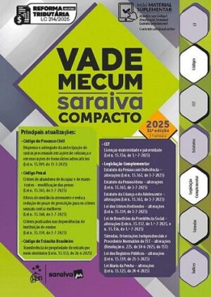 VADE MECUM COMPACTO SARAIVA - 2º SEMESTRE 2025