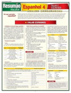 RESUMAO ESCOLAR - ESPANHOL 4 - FALAR E ESCREVER