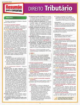 RESUMAO PARA CONCURSOS - DIREITO TRIBUTARIO