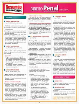 RESUMAO PARA CONCURSOS - DIREITO PENAL PARTE GERAL