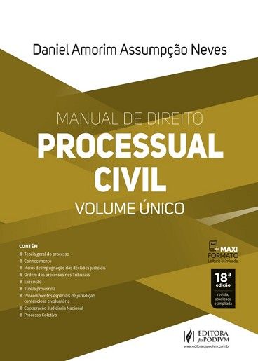 MANUAL DE DIREITO PROCESSUAL CIVIL - VOLUME UNICO
