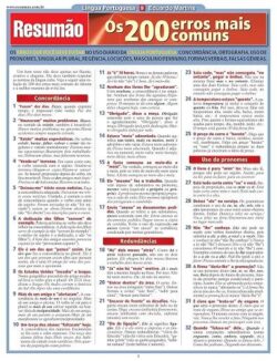 RESUMAO LINGUA PORTUGUESA 9 - OS 200 ERROS MAIS COMUNS