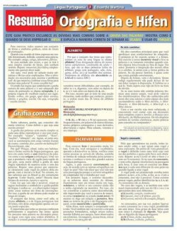 RESUMAO LINGUA PORTUGUESA 2 - ORTOGRAFIA E HIFEN