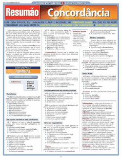 RESUMAO LINGUA PORTUGUESA 3 - CONCORDANCIA