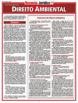 RESUMAO JURIDICO 17 - DIREITO AMBIENTAL