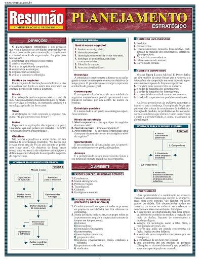 RESUMAO ADMINISTRACAO E NEGOCIOS 3 - PLANEJAMENTO ESTRATEGICO