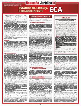 RESUMAO JURIDICO 34 - ESTATUDO DA CRIANCA E ADOLESCENTE