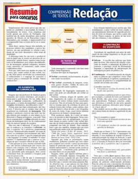 RESUMAO PARA CONCURSOS - COMPREENSAO DE TEXTOS E REDACAO