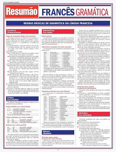 RESUMAO - FRANCES GRAMATICA