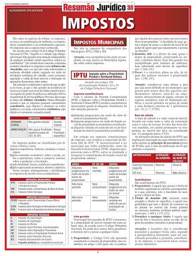 RESUMAO JURIDICO 28 - IMPOSTOS