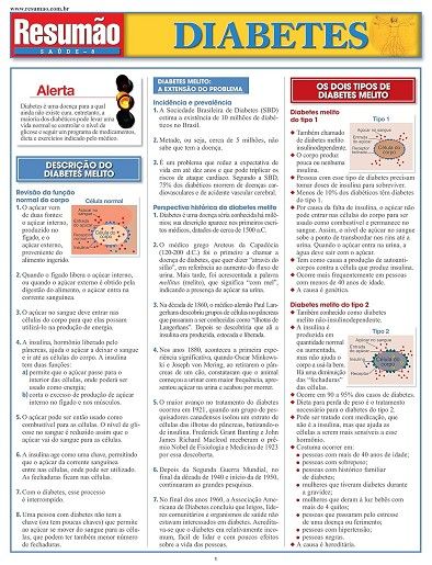 RESUMAO SAUDE 8 - DIABETES